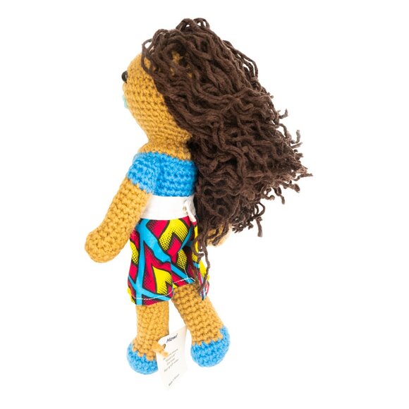 Anisa Wearing Kitenge Skirt from Ms Kenya Doll Custom-Made Collection - Picture 5 of 6